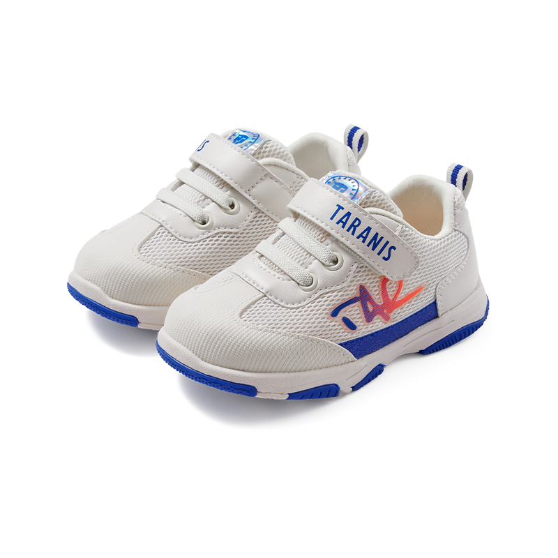 TARANIS Stage 2 Gradient Logo Mesh Breathable Baby Walking Shoes White Blue 8C