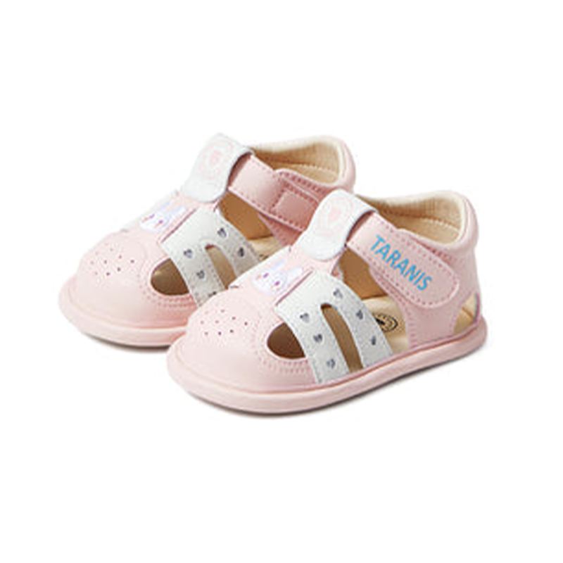 TARANIS Stage 0 Color blocked baby sandals with soft soles and rounded TARANIS TRADING INC