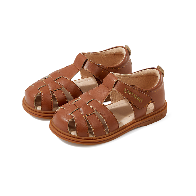 TARANIS Stage 3 Kids' Woven Sandals with Toe Protection - Breathable Summer Play Shoes