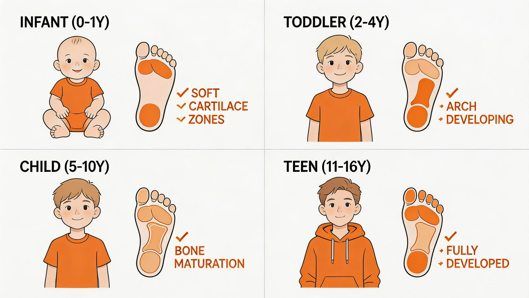 Complete Guide to Buying Kids Shoes by Age: 0-18 Years