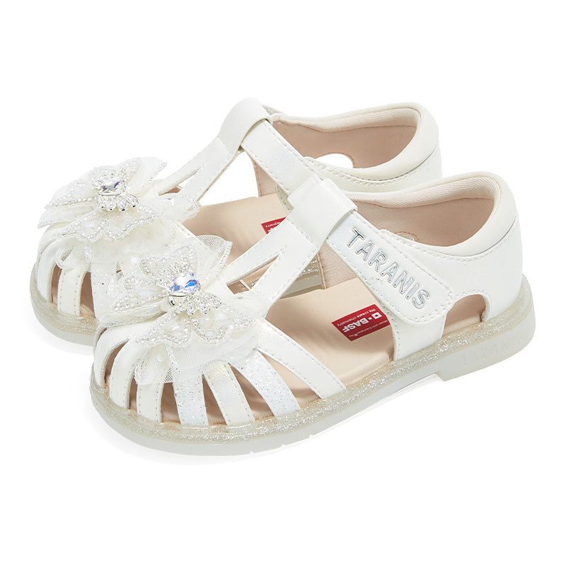 TARANIS Grace Bloom Flat Sandals For Toddlers Girls