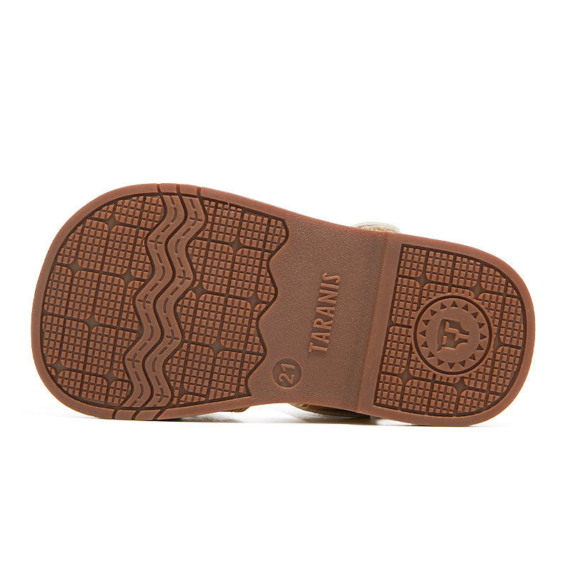 TARANIS Grace Bow Flat Sandals For Toddlers Girls