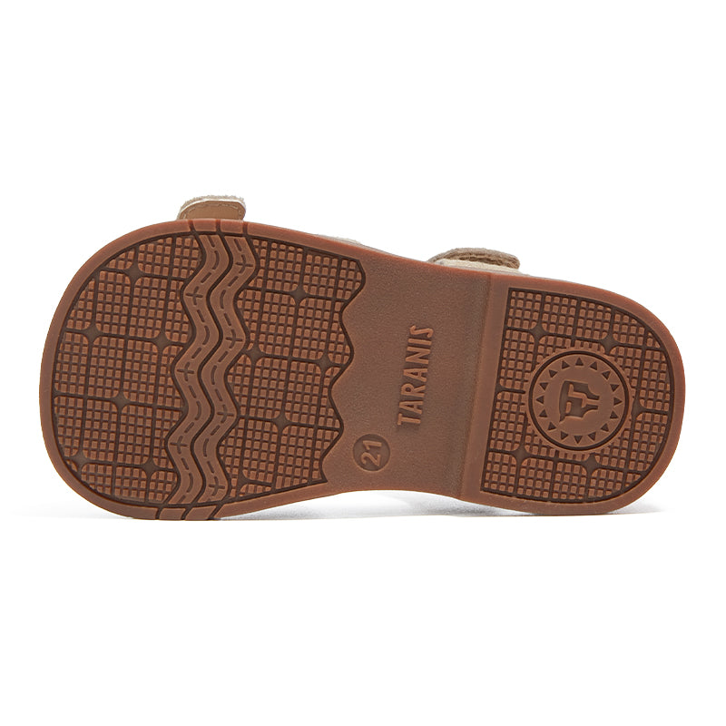 TARANIS Grace Premium Leather Flat Sandals For Toddlers Girls