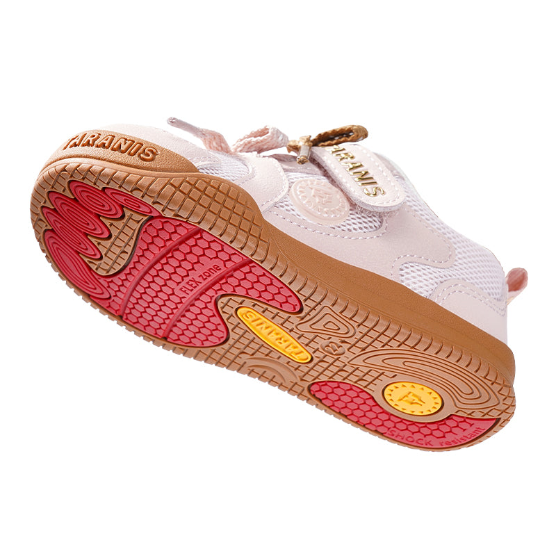 TARANIS Marshmallow Breathable First Walkers Dual lace detail