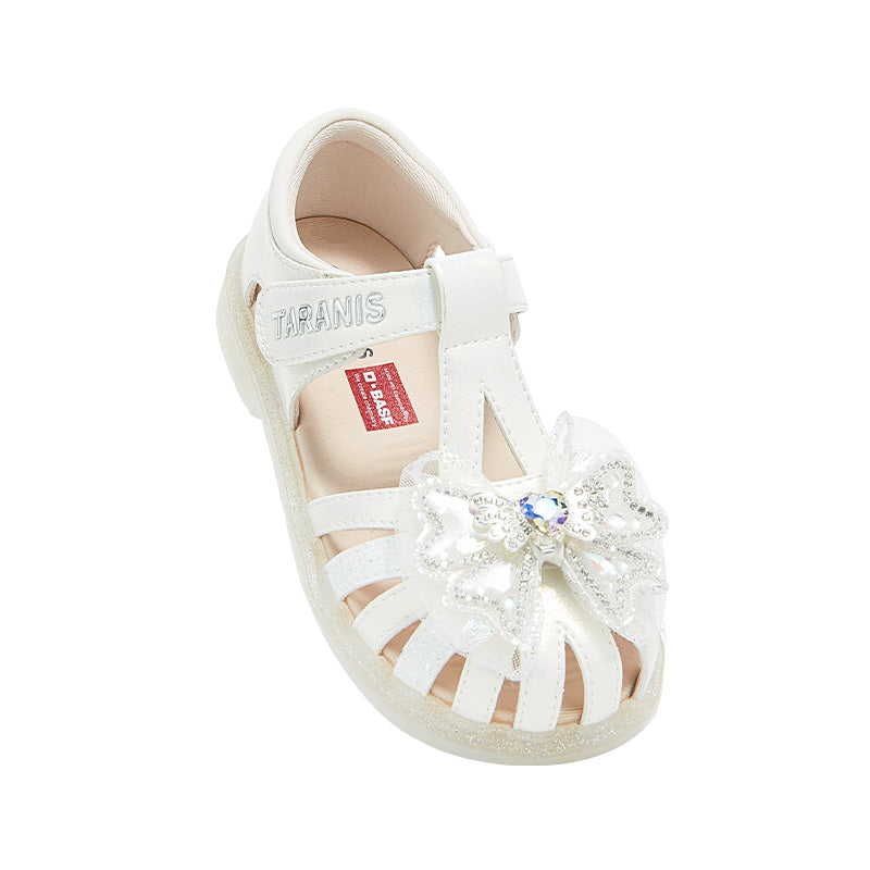 TARANIS Grace Bloom Flat Sandals For Toddlers Girls