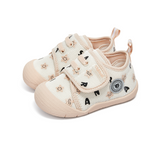 TARANIS Stage 1 Alphabet and star-patterned round-toe kick-proof canvas baby pre-walking shoes