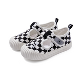 TARANIS 3 Stage Black and White Check Toe Wrap Shoes