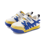 TARANIS Stage 2 Blue and yellow color-blocked floating logo children's loafers