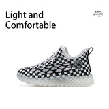 TARANIS Stage 3 Black and white checkerboard sock sneakers