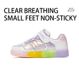 TARANIS 3 Stage Laser Flash Butterfly Girls' Rainbow Light-Up Shoes with Adjustable Switch