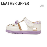 TARANIS Stage 2 Purple butterfly knot checkerboard baby sandals