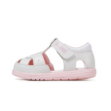 TARANIS Stage 2 Soft and cute pink and white color-blocked round-toe sandals