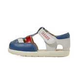 TARANIS Stage 2 Blue red and white color-blocked design baby walking sandals