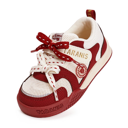TARANIS Marshmallow Breathable First Walkers Dual lace detail