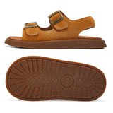 TARANIS Stage 4 Girls' Leather Sandals | Retro Adjustable Strap w/ Cushioned Footbed