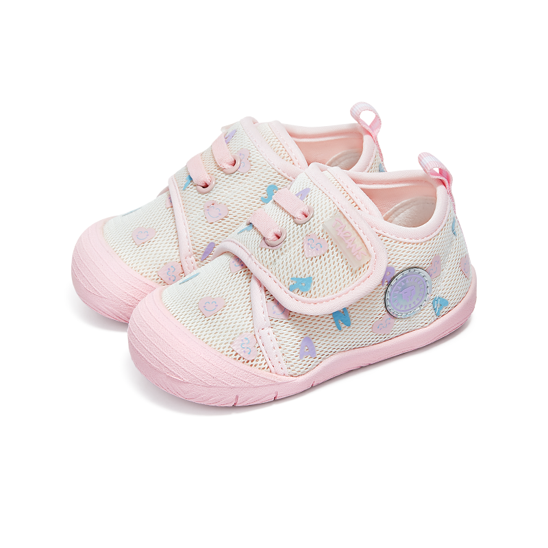 TARANIS Stage 1 Alphabet and star-patterned round-toe kick-proof canvas baby pre-walking shoes