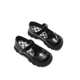 TARANIS 3 Stage Children's Gothic Studded Princess Leather Shoes