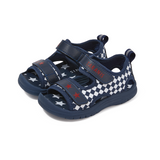 TARANIS Stage 3 Checkerboard cut-out double velcro-strap sandals