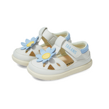 TARANIS Stage 2 Blue sunflower leather open-toe baby beach walking sandals