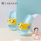 TARANIS Stage 3 Kids' Animal Slippers - Summer Color Block Design with Non-Slip Sole | Indoor/Outdoor
