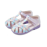 TARANIS Stage 3 Colorful woven cap-toe sandals for girls