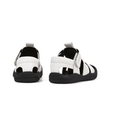 TARANIS Stage 3 Black and white panda rubber cap-toe leather shoes