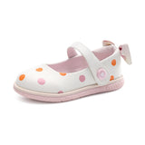 TARANIS 3 Stage Colorful Polka Dot Princess Leather Shoes with Bow