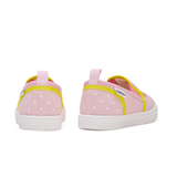 TARANIS Stage 3 White polka dot emoji pink shoes