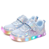 TARANIS Stage 3 Breathable Girls Light Up Athletic Shoes Spring Summer Non Slip Comfort Skate Style Cooling