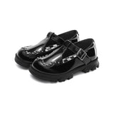 TARANIS 3 Stage Children's Gothic Studded Princess Leather Shoes