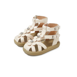 TARANIS Stage 3 High-top Roman sandals with two small flowers