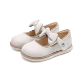 TARANIS 3 Stage Pure White Princess Little Leather Shoes