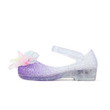 TARANIS Stage 3 Colorful lace bowtie tiger and leopard rubber light-up crystal shoes