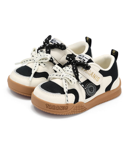 TARANIS Marshmallow Breathable First Walkers Dual lace detail