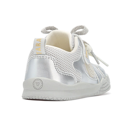 TARANIS Marshmallow Breathable First Walkers Dual lace detail