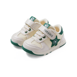 TARANIS Stage 1 Green star-patterned leather baby pre-walking shoes