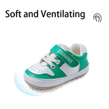 TARANIS Stage 0 Green and white color-blocked mesh breathable soft baby pre-walking shoes