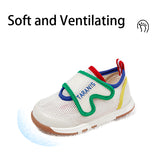 TARANIS Stage 1 Colorful striped mesh breathable round-toe pre-walking shoes