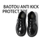 TARANIS Stage 4 Casual glossy black leather shoes