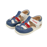 TARANIS Stage 2 Blue red and white color-blocked design baby walking sandals