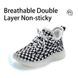 TARANIS Stage 3 Black and white checkerboard sock sneakers