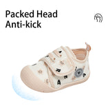 TARANIS Stage 1 Alphabet and star-patterned round-toe kick-proof canvas baby pre-walking shoes