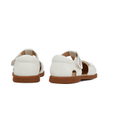 TARANIS Stage 2 Gold and silver striped round-toe baby beach sandals