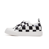 TARANIS Stage 3 Black and white checkered Velcro-closure board shoes