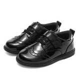 TARANIS Stage 3 Girls' Dress Shoes | Genuine Leather & Flexible Sole | Royal Glitter Accent