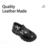 TARANIS 3 Stage Children's Gothic Studded Princess Leather Shoes