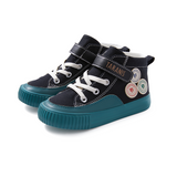 TARANIS Stage 3 Green and black color-blocked high-top round-toe board shoes