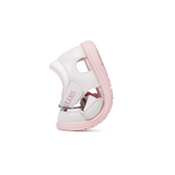 TARANIS Stage 2 Soft and cute pink and white color-blocked round-toe sandals