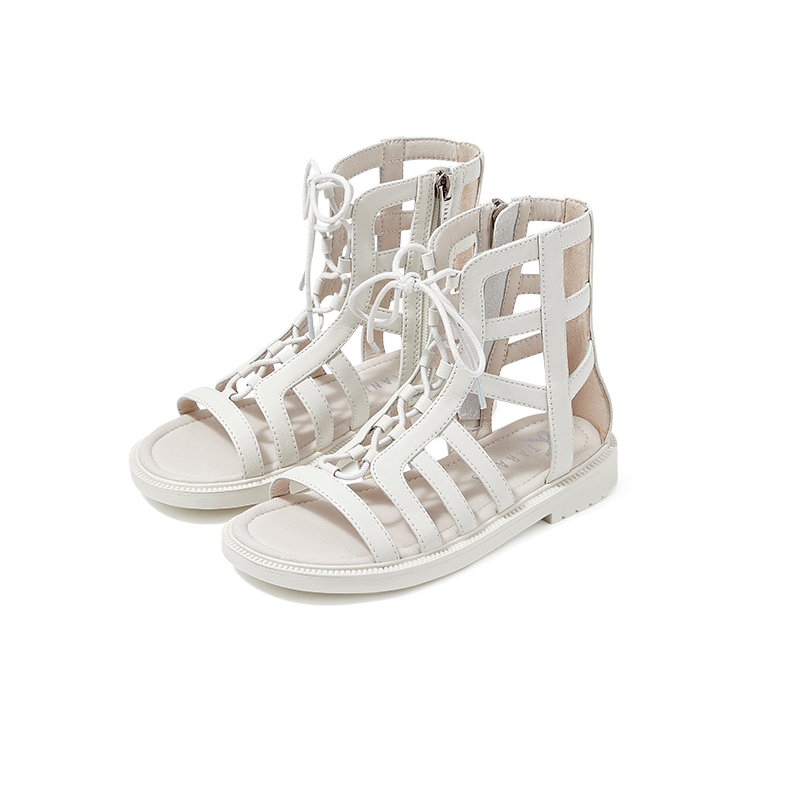 TARANIS Stage 4 Ultra-fine line woven high-top Roman sandals