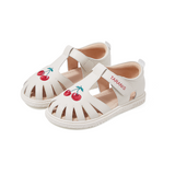 TARANIS 3 Stage Cute Cartoon Cherry Embroidered Girls' Leather Sandals